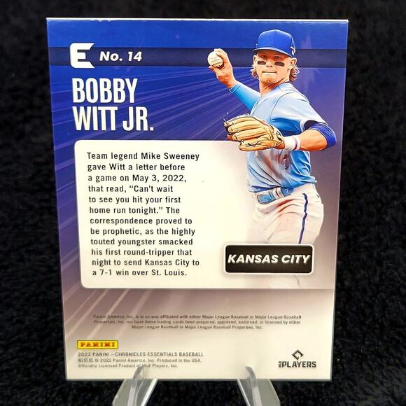 Bobby Witt Jr. (RC) 2022 Essentials #14 Kansas City Royals - Picture 2 of 2